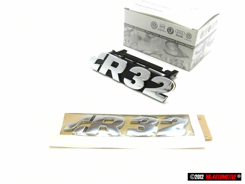 VW GOLF 5/MK5/V R32 SET BADGE EMBLEM CHROME  